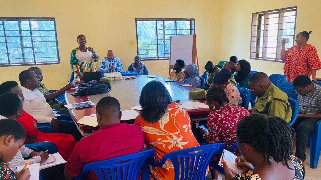 Community members meet to discuss local issues.